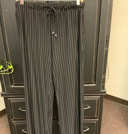Pure Essence PURE  Essence 5762363  Black/Ivory  Pull On Drawstring Elastic Waist Pant AS