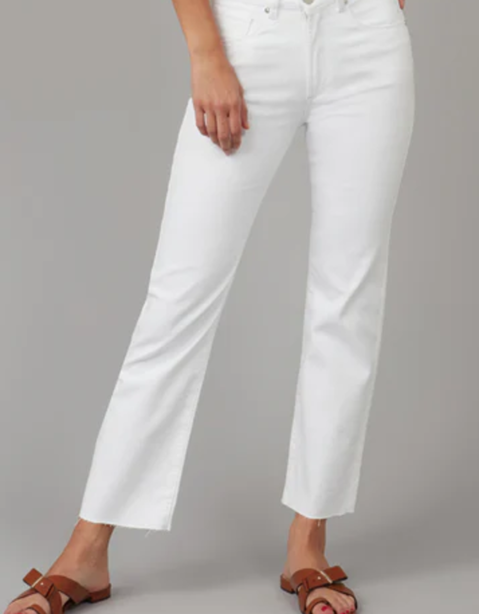 Lola Jeans Lola Denver White HI Rise Straight Leg Jean CR