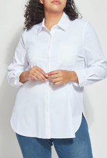 Lysse Lysse White Collar Button Up Long Sleeve Blouse KA