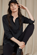 Lysse Lysse Connie Black Collar Button Up Long Sleeve Blouse KA