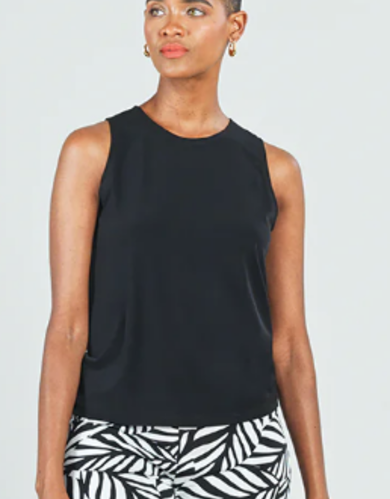 Clara Sun Woo Clara Sun Woo TK24 Black High Neck Tank Top