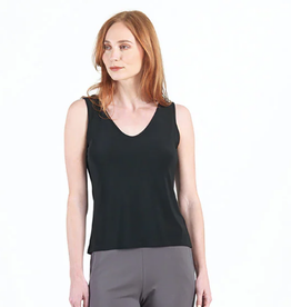 Clara Sun Woo Clara Sun Woo Black Basic Reversible Tank LE