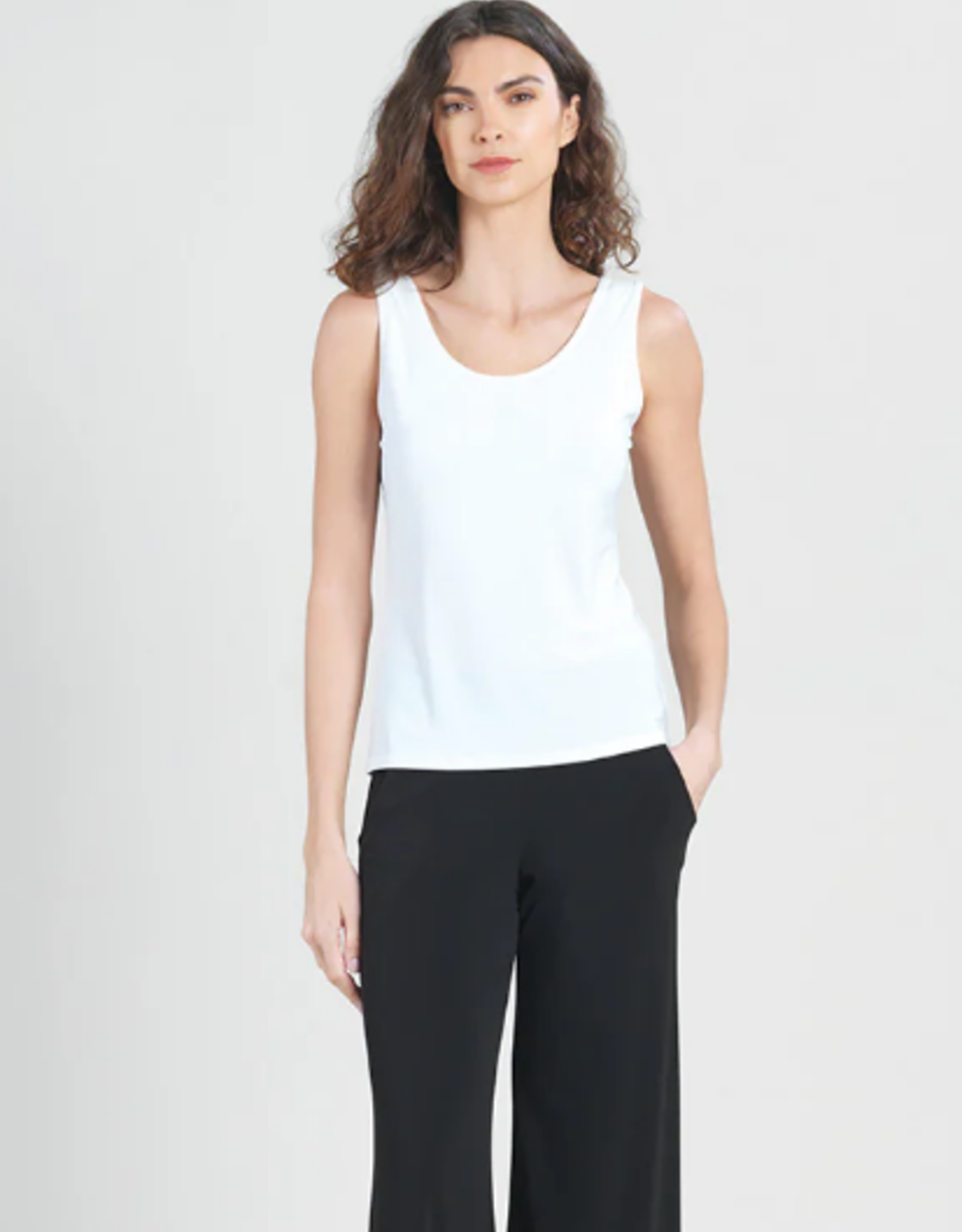 Clara Sun Woo Clara Sun Woo White Basic Reversible Tank LE