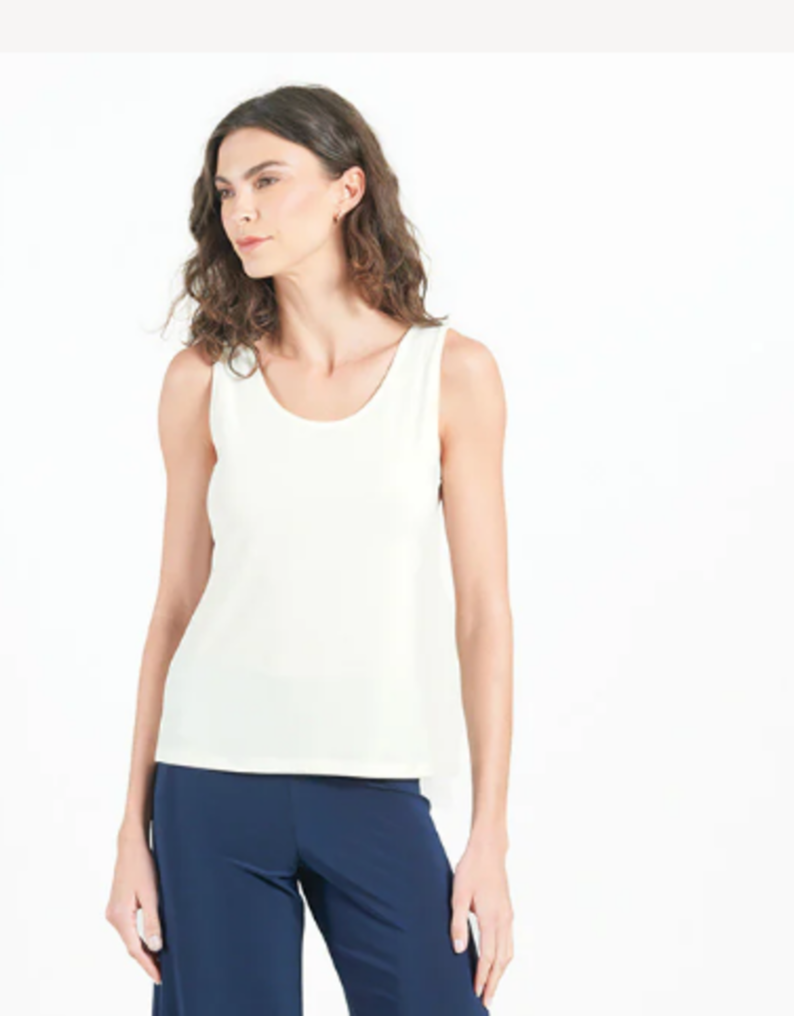 Clara Sun Woo Clara Sun Woo White Basic Reversible Tank LE