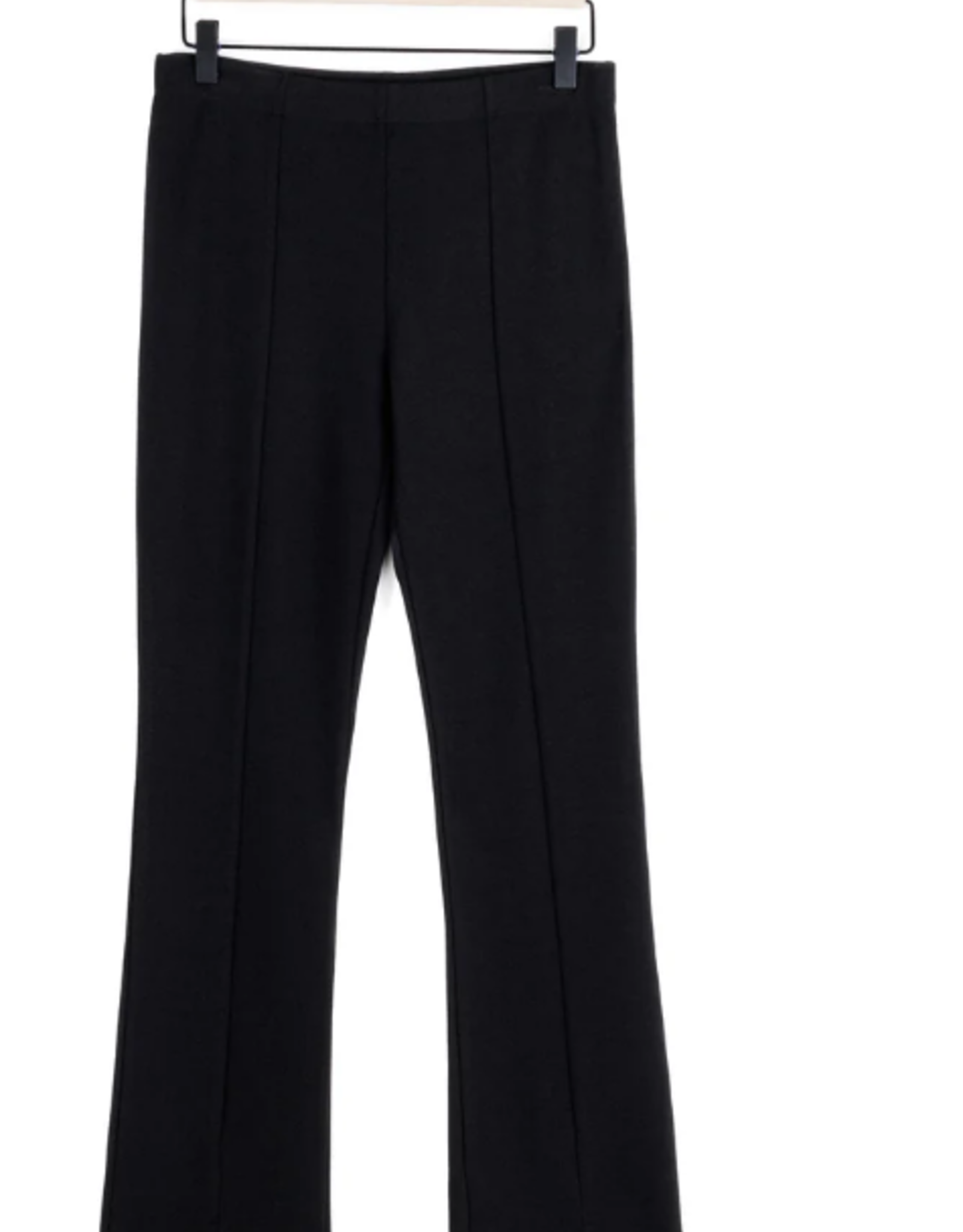 Clara Sun Woo Clara Sun Woo Black Center Seam Front Slit Ankle Pant AK