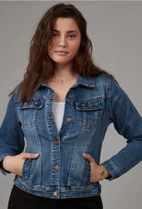 Lola Jeans Lola Classic Blue Wash Gabriella Button Up Denim Jacket CR