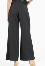 Clara Sun Woo Clara Sun Woo Black  Zip Front Wide Leg  4 Pocket Pant CS