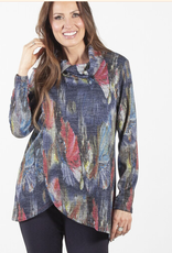 Pure Essence Pure Essence  Multi Color & Print  Cowl Neck  Long  Sleeve AO