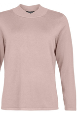 Sunday Sunday Camel Ribbed Mock Neck Long Sleeve Knit Top AA