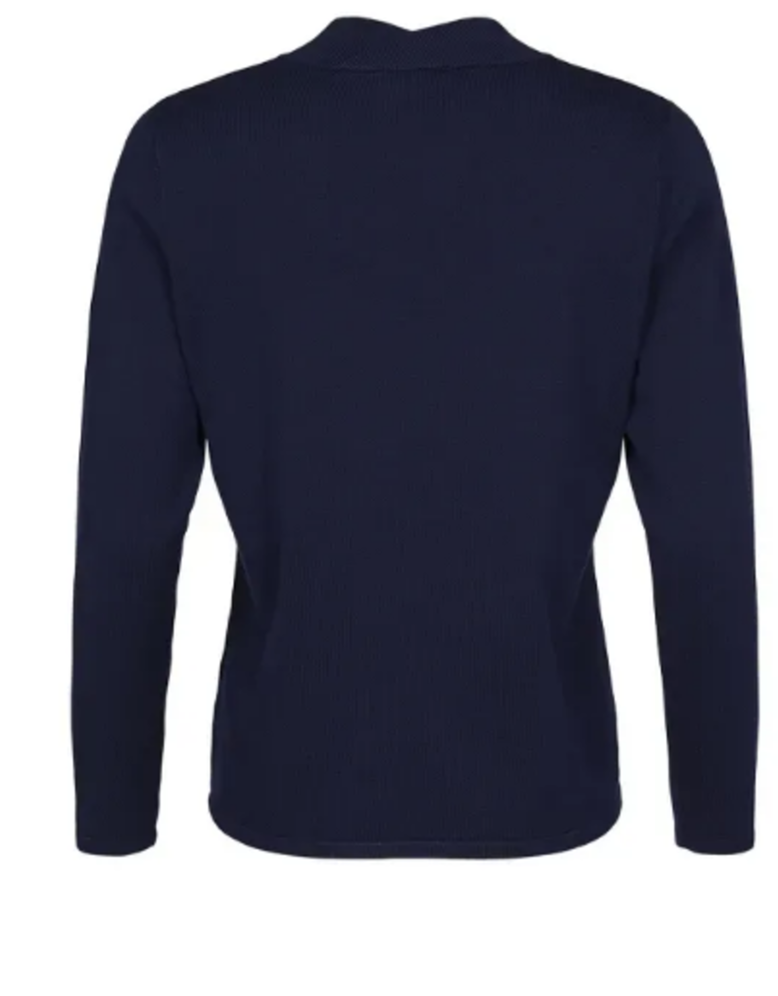 Sunday Sunday Navy Ribbed Mock Neck Long Sleeve Knit Top AA