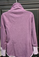 Lulu B Lulu B HSR7442 Cabernet Reversible Zip-Up  Stand Up Collar w/Drawstring Jacket