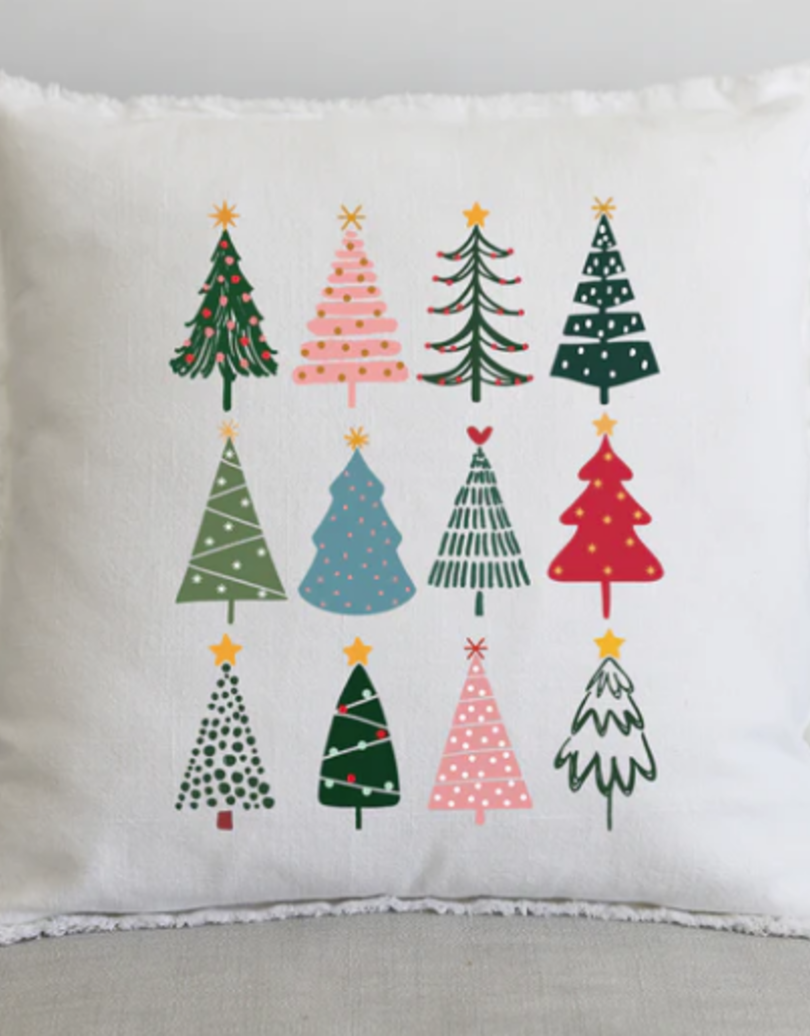 wildwood landing llc Wildwood landing Modern Christmas Trees Pillow 20x20 AK