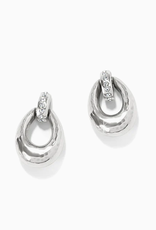 Brighton Brighton Silver Meridian Orbit Oval Mini Post Earrings LK