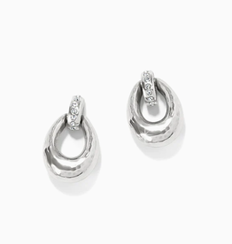 Brighton Brighton Silver Meridian Orbit Oval Mini Post Earrings LK