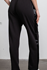 Rae Mode Rae Mode Black Side Satin Jogger Pant w/Pockets  BC