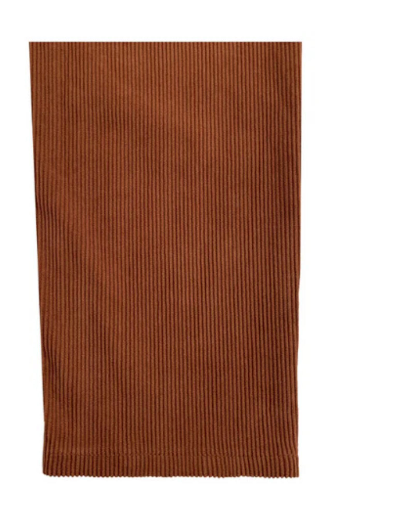 Ethyl Ethyl Cognac Small Corduroy Texture Zip Front Straight Leg Pant BK