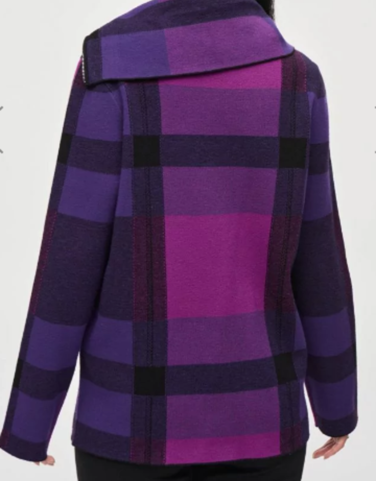 Joseph Ribkoff Joseph Ribkoff Empress Mystic Black/Purple  Plaid  Sweater SA