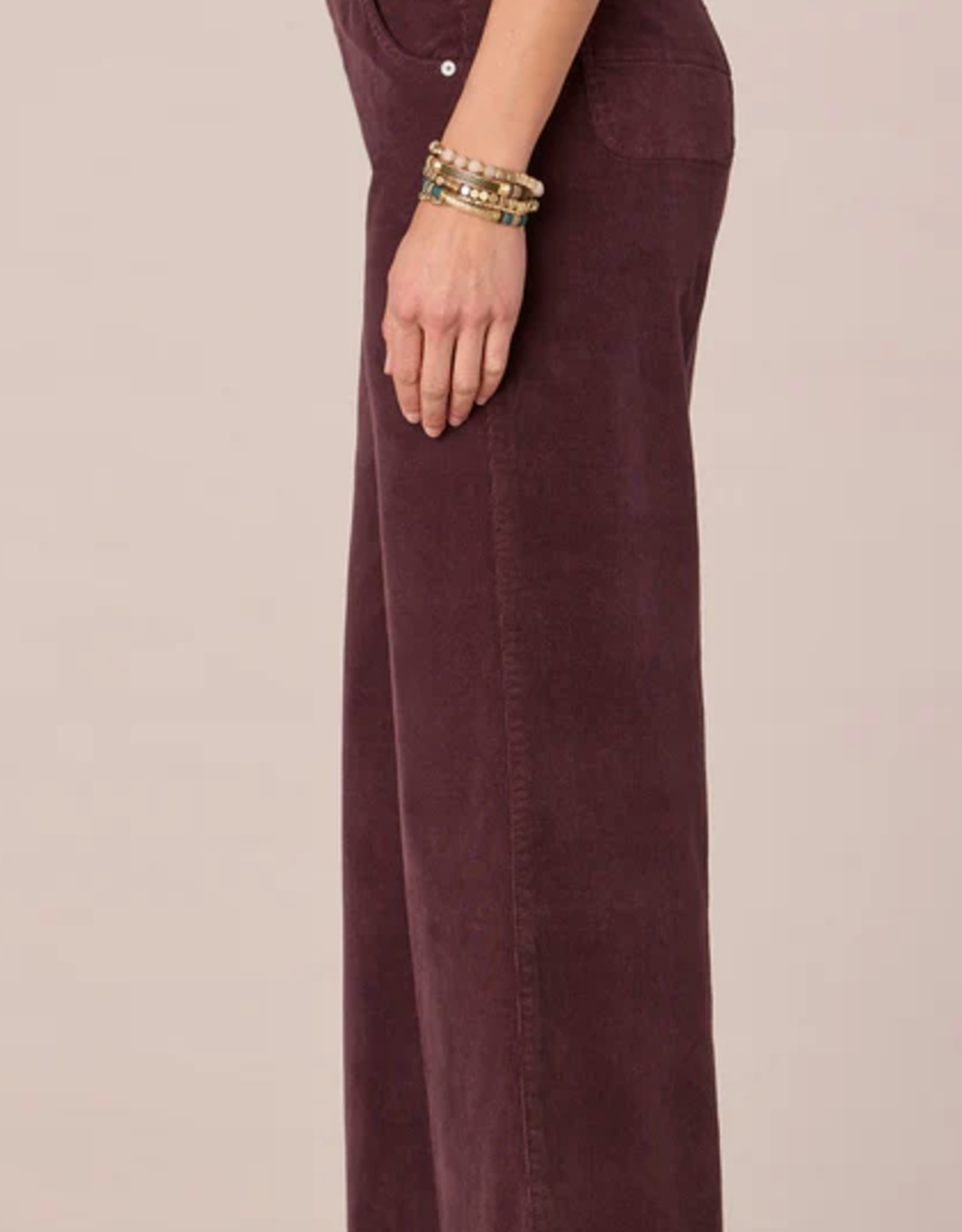 Democracy Democracy B258OPQES Sky Rise  Raisin Wide Leg Corduroy  Pant AA