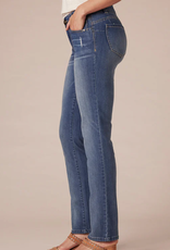 Democracy Democracy Mid Wash Blue Denim Straight Leg Mid Rise Jean Petite