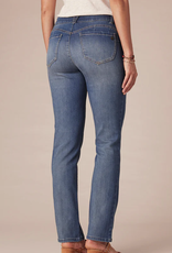 Democracy Democracy Mid Wash Blue Denim Straight Leg Mid Rise Jean Petite