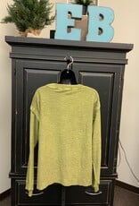 Tru Luxe Tru Luxe Green Embroidered Embellished Round Neck Long Sleeve Top CC