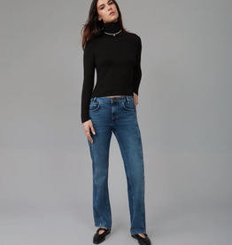 Lola Jeans Lola Jeans Jasper Med Wash Mid-Rise Straight Leg Denim Jean KH