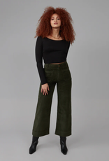 Lola Jeans Lola Jeans Colette Dark Olive Corduroy High Rise Wide Leg CR