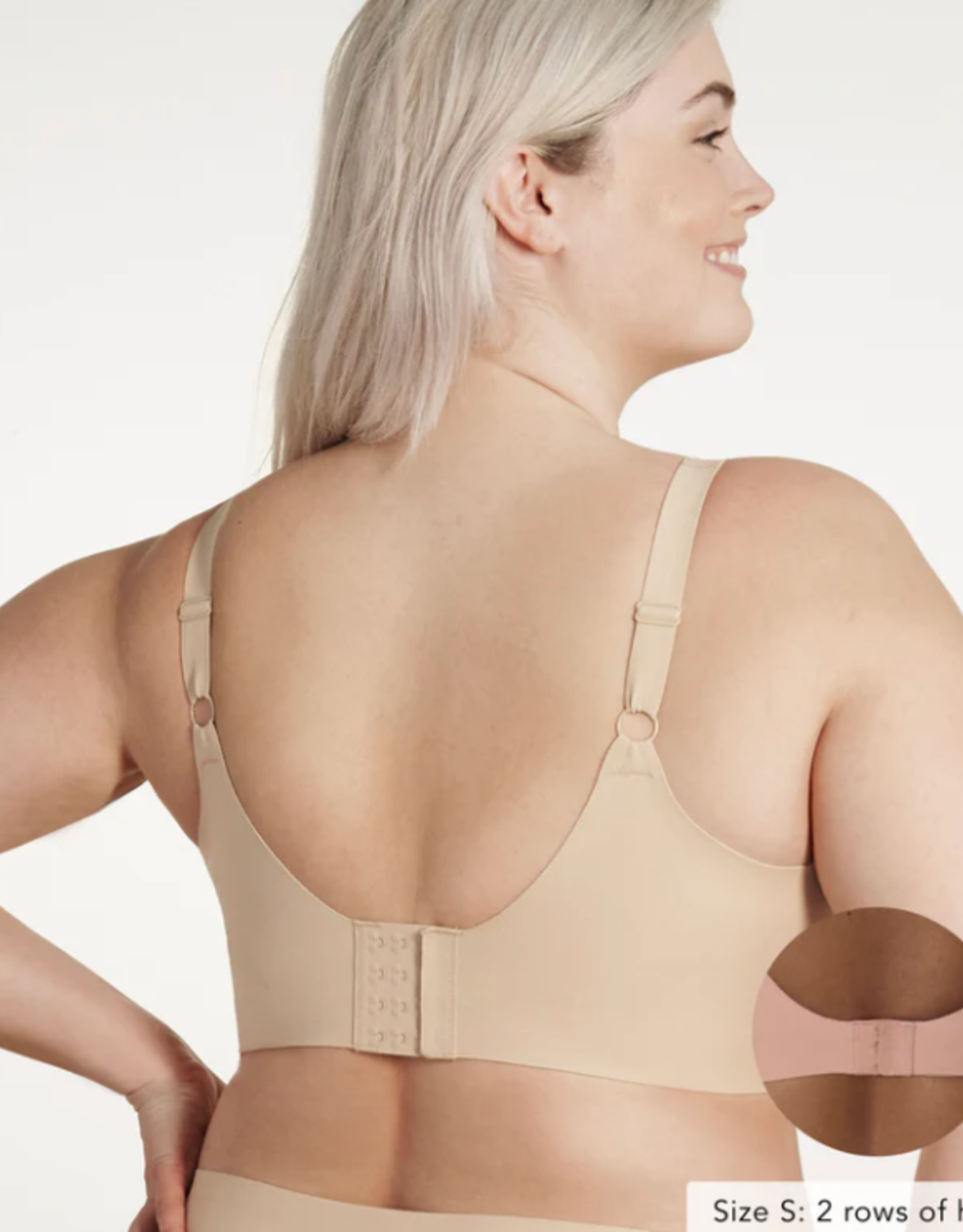 Evelyn Bobbie Evelyn & Bobbie Sand Beyond Wireless Push-Up Bra w/Back Clasp