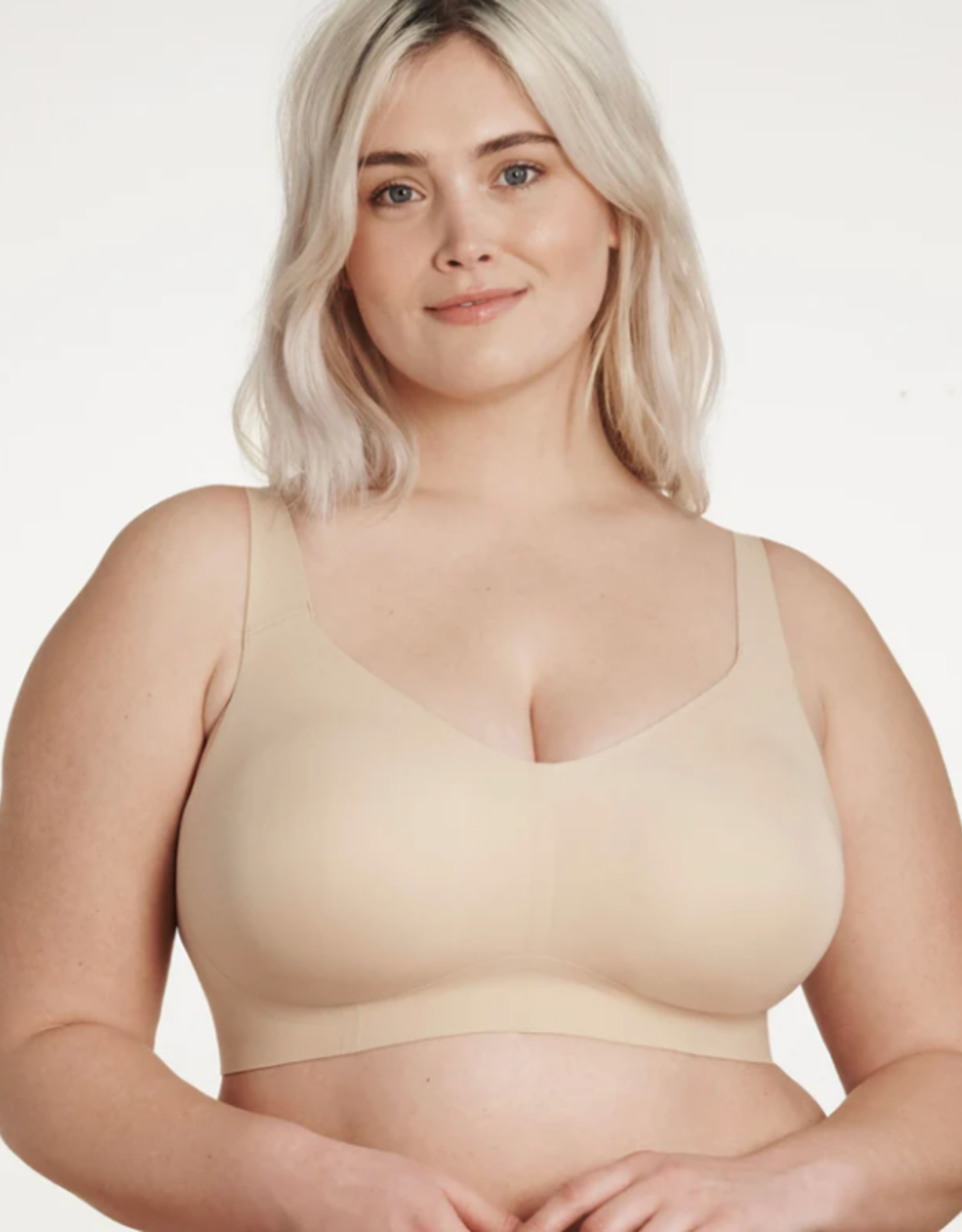 Evelyn Bobbie Evelyn & Bobbie Sand Beyond Wireless Push-Up Bra w/Back Clasp