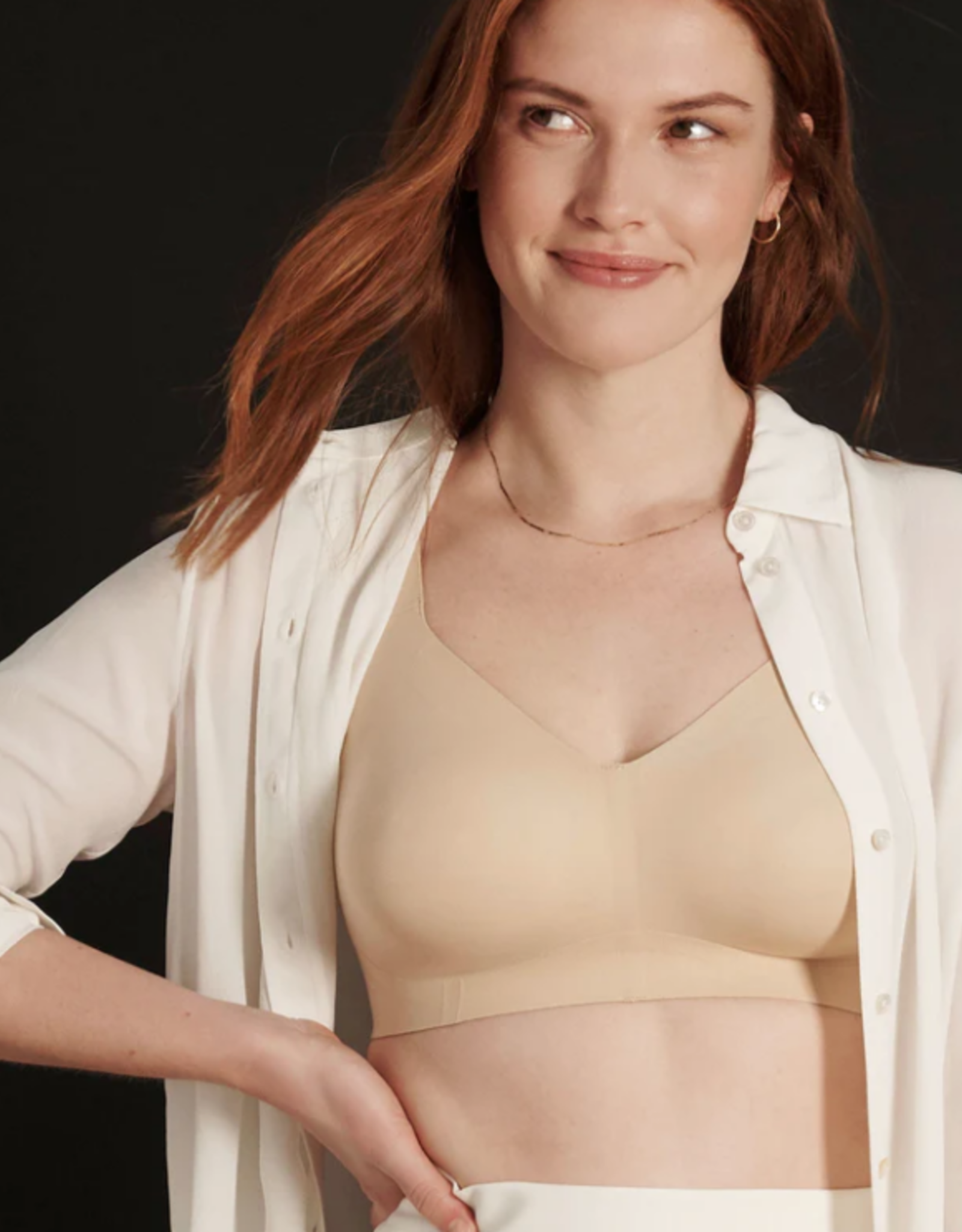 Evelyn Bobbie Evelyn & Bobbie Sand Beyond Wireless Push-Up Bra w/Back Clasp