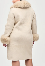 Joseph Ribkoff Joseph Ribkoff Champagne Faux Fur Detail  Snap Up Jacket BAO