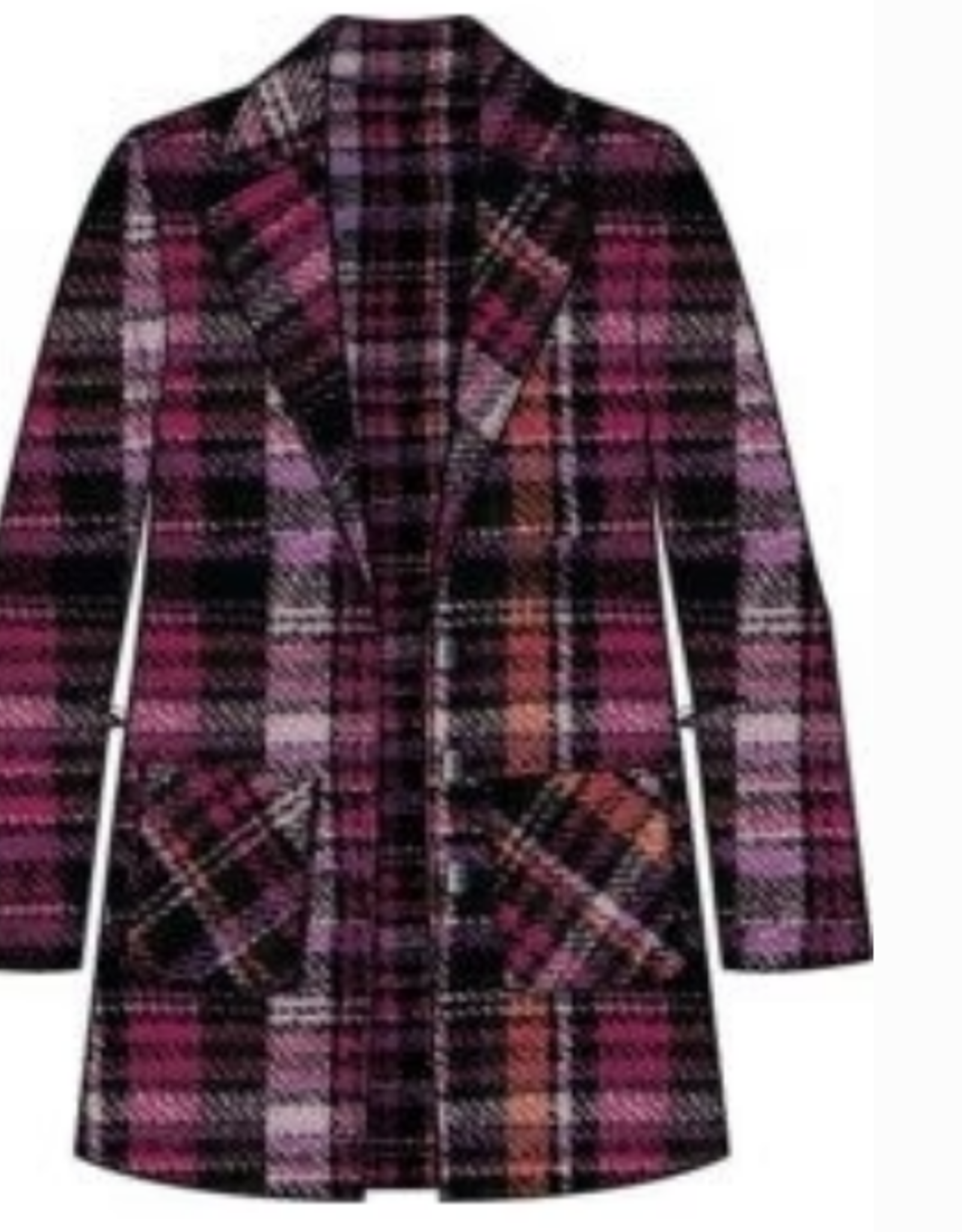 Habitat Habitat Plum Plaid Total Tartan Car Coat