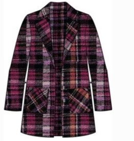 Habitat Habitat Plum Plaid Total Tartan Car Coat