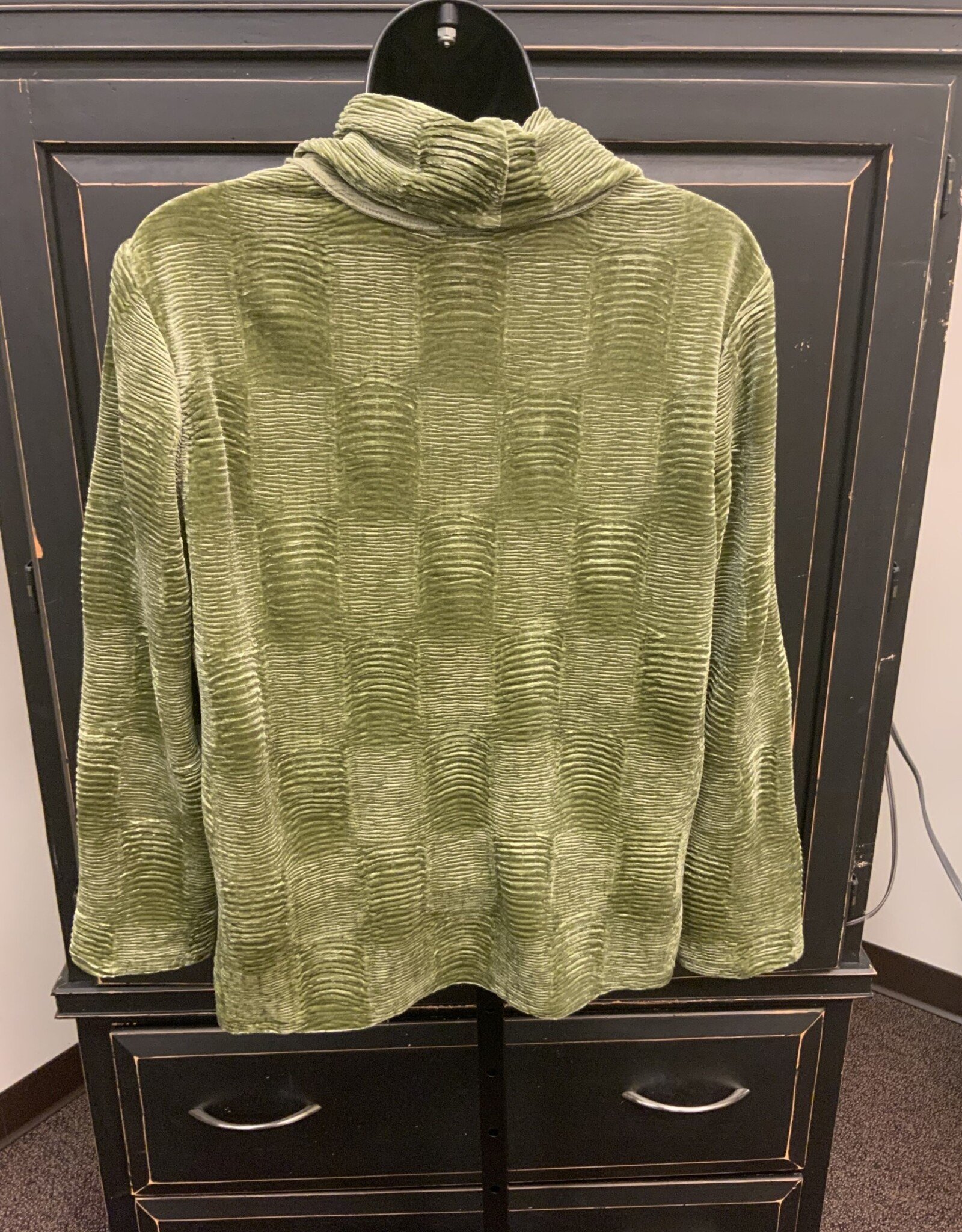 Habitat Habitat Olive Green Cowl Neck Long Sleeve Top AR