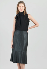 Clara Sun Woo Clara Sun Woo Black Sleeveless  Mock Neck Tie Detail Top  AS