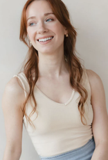 Elietian Elietian Sand Shell REGULAR FIT Reversible Neckline Tank BL