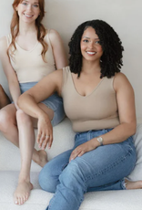 Elietian Elietian Sand Shell REGULAR FIT Reversible Neckline Tank BL