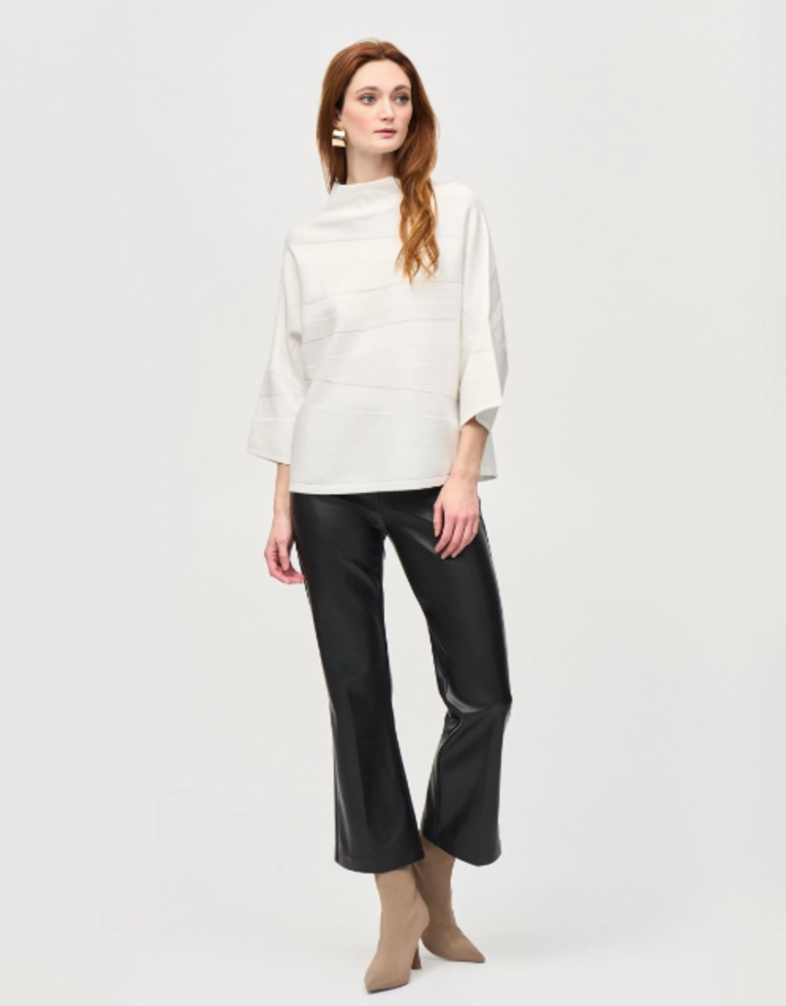 Joseph Ribkoff Joseph Ribkoff Vanilla Mock Neck 3/4 Dolman Sleeve Boxy Top SA