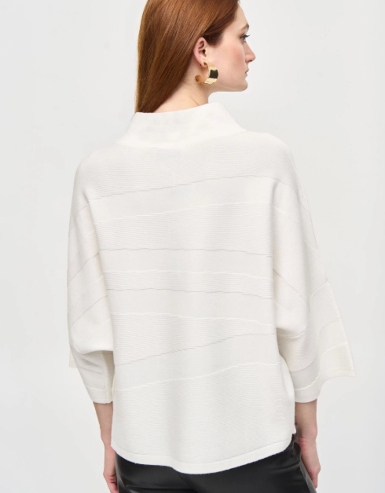Joseph Ribkoff Joseph Ribkoff Vanilla Mock Neck 3/4 Dolman Sleeve Boxy Top SA