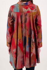 Radzoli Radzoli  Multi Color Print Button Up Long Sleeve Blouse CL