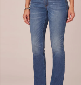 Democracy Democracy Blue Wash Denim High Rise Itty Bitty Boot  Jean AA