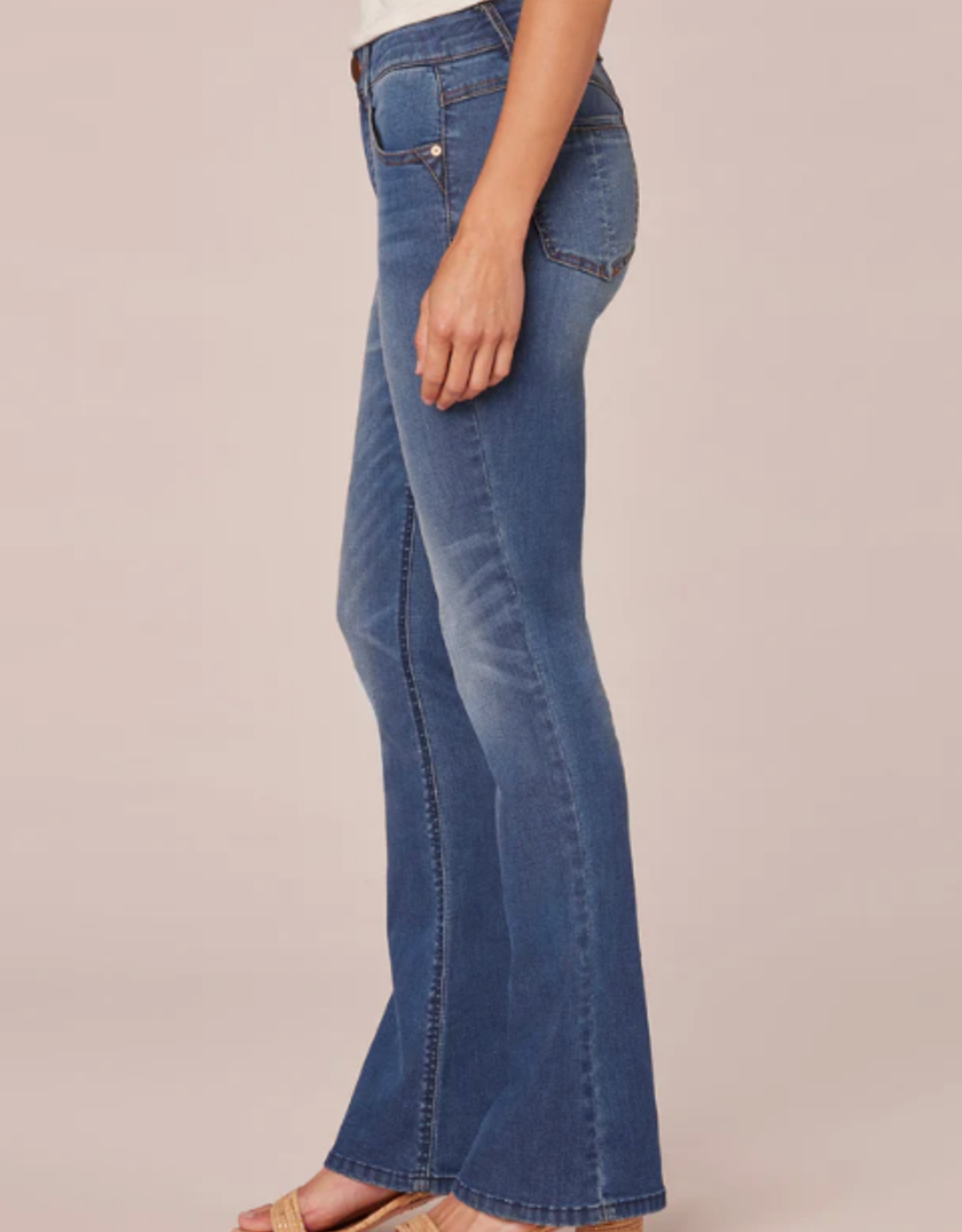 Democracy Democracy Blue Wash Denim High Rise Itty Bitty Boot  Jean AA