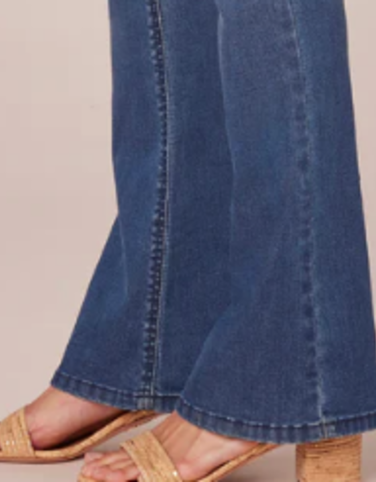 Democracy Democracy Blue Wash Denim High Rise Itty Bitty Boot  Jean AA