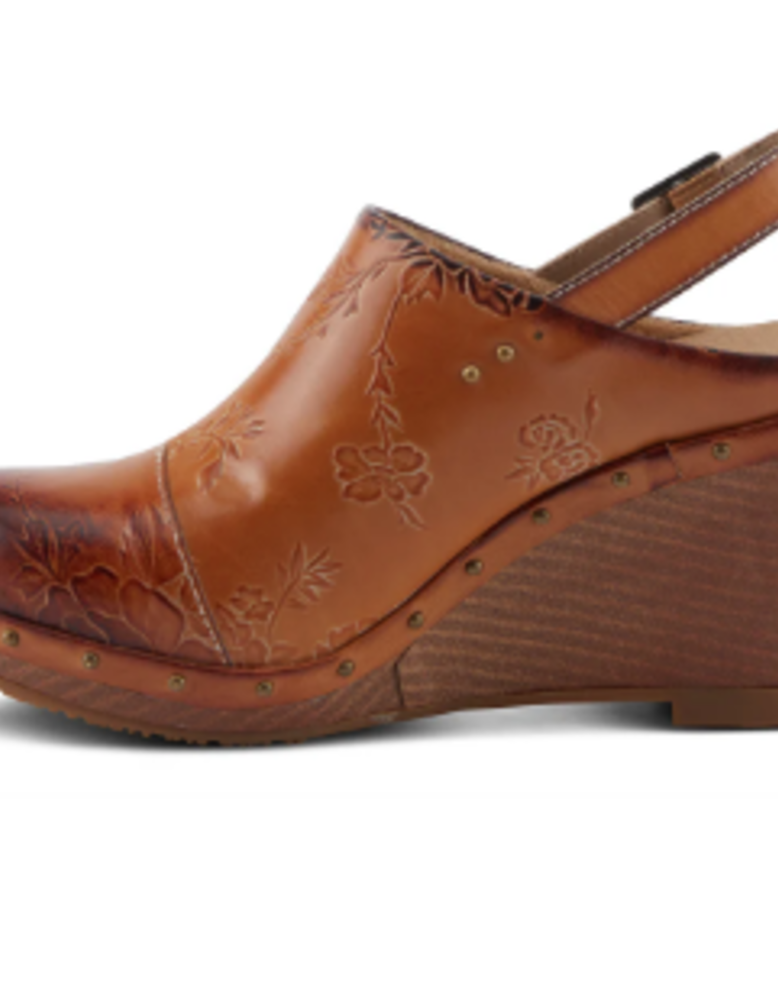 Spring Step Spring Step L'ARTISTE LOVEYA-CA Camel Clog w- Back Strap CR