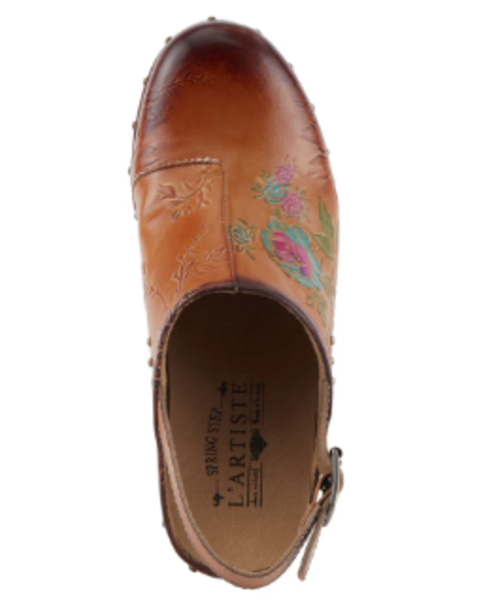 Spring Step Spring Step L'ARTISTE LOVEYA-CA Camel Clog w- Back Strap CR