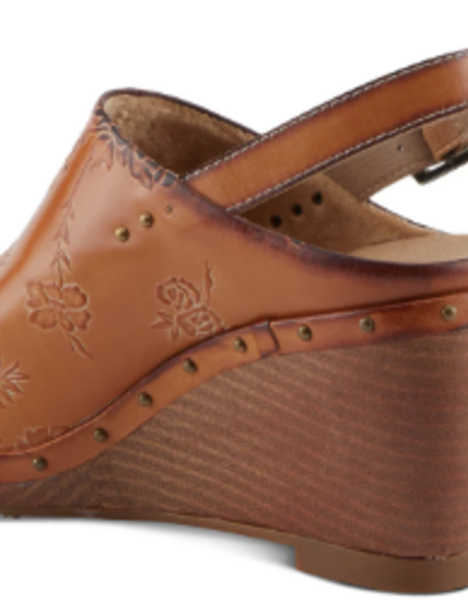 Spring Step Spring Step L'ARTISTE LOVEYA-CA Camel Clog w- Back Strap CR