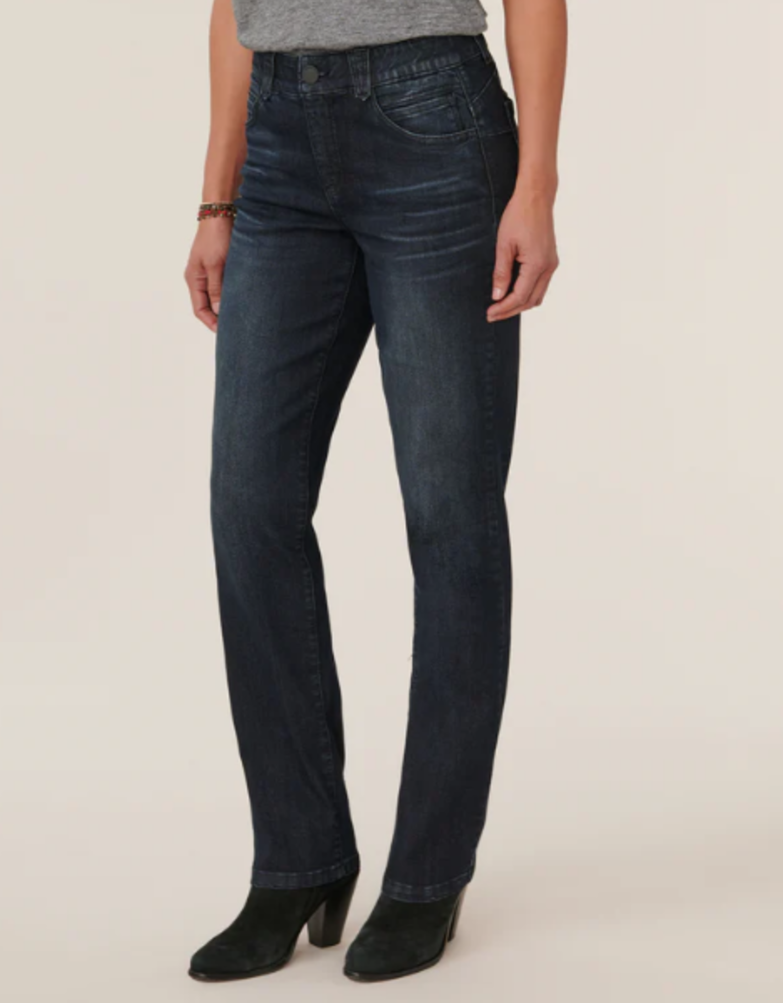 Democracy Democracy B1560Q4N2 Dark Indigo Denim Midrise Straight Leg  LS