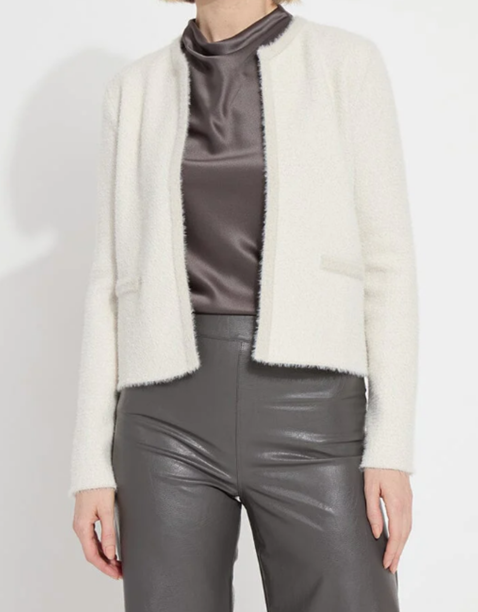 Lysse SALE - was $165  Lysse Kathy Chalk  Open Front Cardigan HH