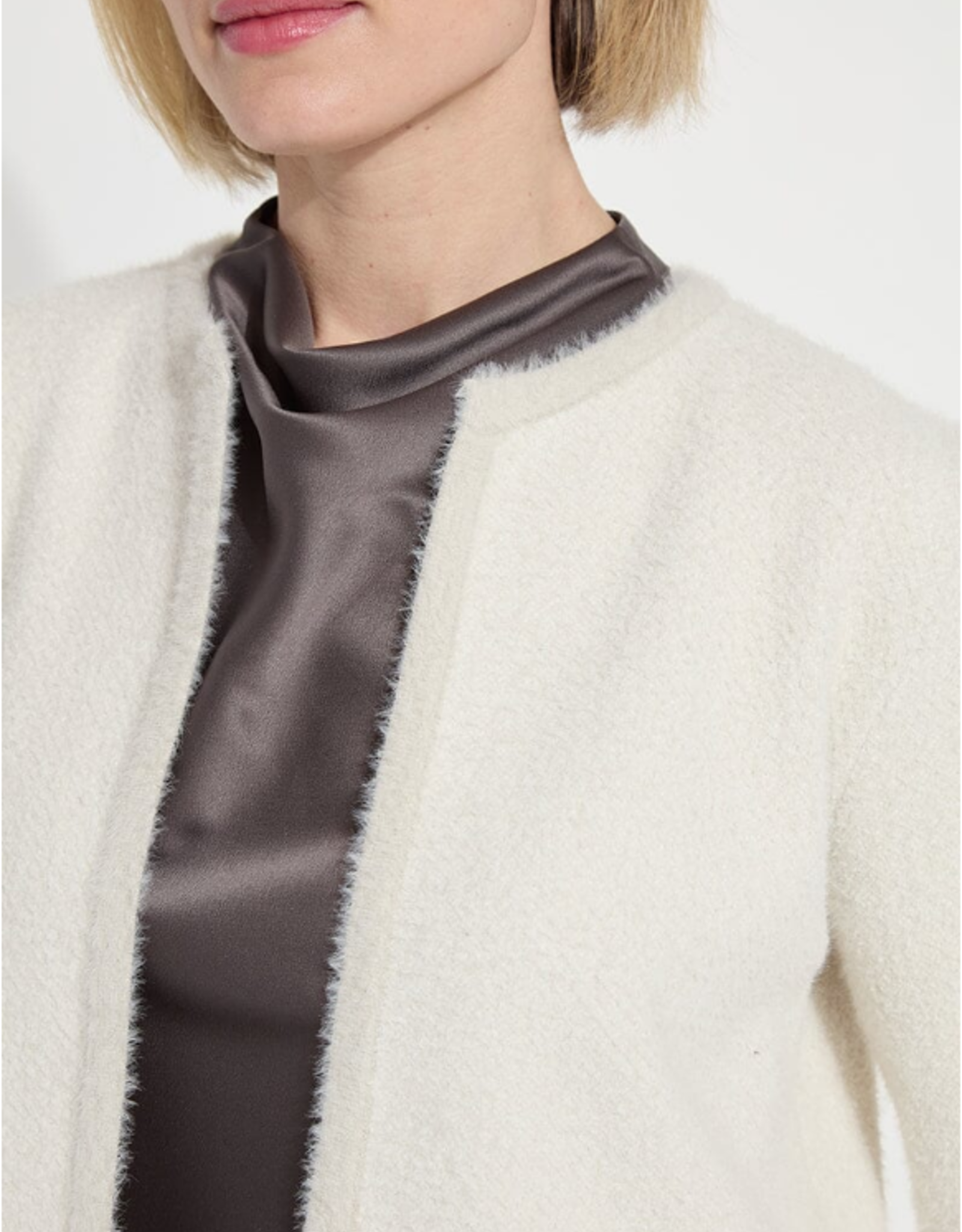 Lysse SALE - was $165  Lysse Kathy Chalk  Open Front Cardigan HH