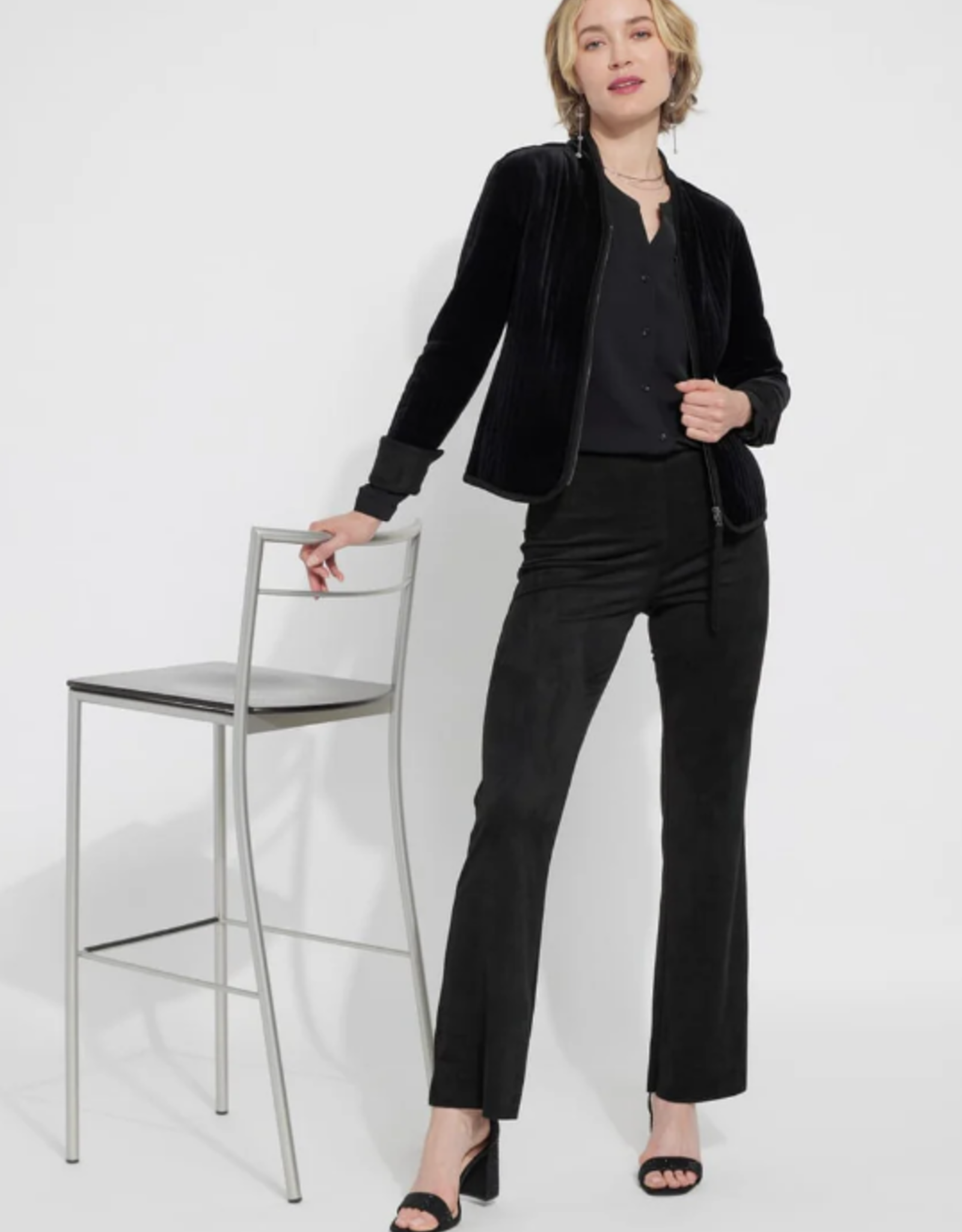Lysse Lysse Jesse Vegan Suede Pull On Wide Leg Pant HB
